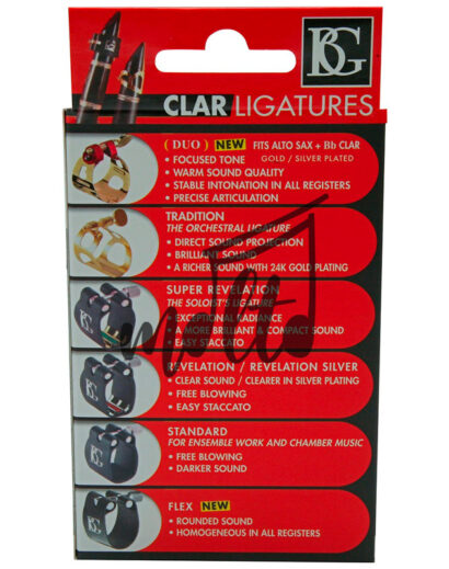 133-BOXES-LIGATURES-SUPER-REVELATION-CLARINET-(4) ABRAZADERA MARCA BG CLARINETE SOPRANO (B♭) SUPER REVELATION L4SR