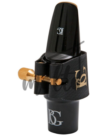 163-L12SR-SUPER-REVELATION-LIGATURE-HARD-RUBBER-MP-IN-USE-ALTO-SAX-(1) ABRAZADERA MARCA BG SAXOFÓN ALTO SUPER REVELATION L12SR