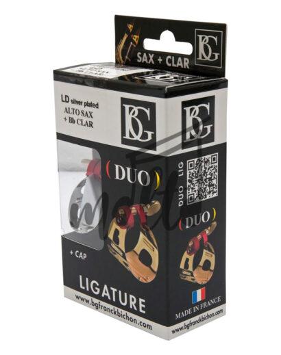 623-BOXES-LIGATURES-DUO--SAXOPHONE-(4) ABRAZADERA MARCA BG DUO SAXOFON ALTO LACADA EN ORO LD0